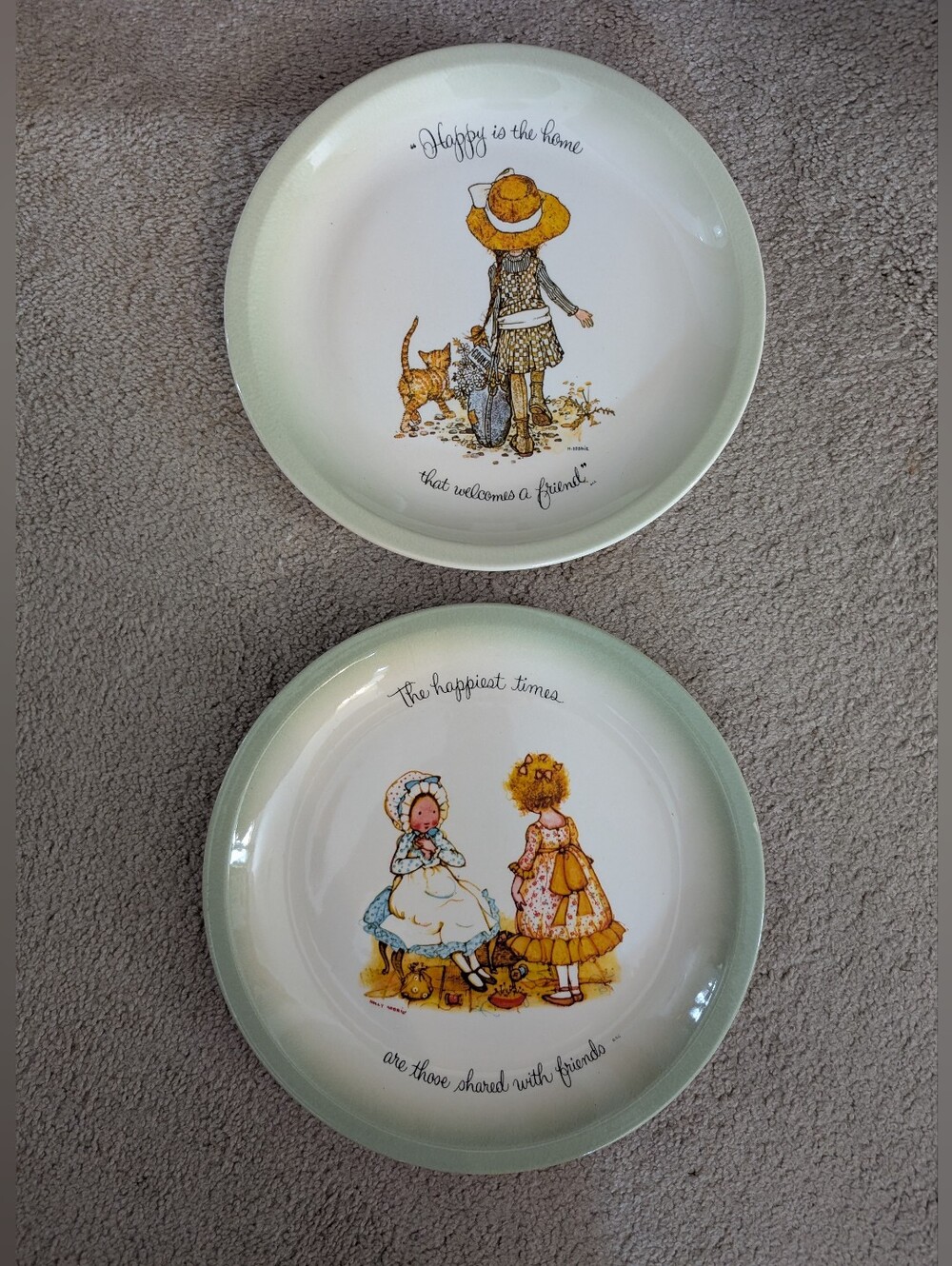 Holly Hobbie Plates - Set Of 2